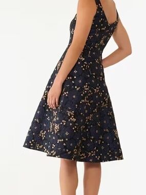 Kate Spade Full Bloom Metallic Lace Dress